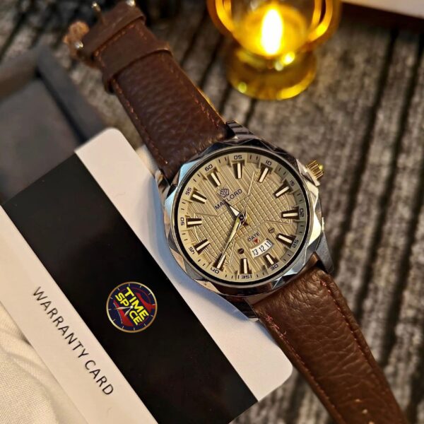 MAXLORD MP-004G Gray Men's Leather Watch
