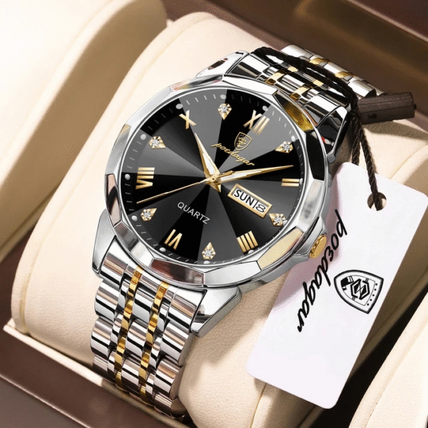 Poedagar Diamond Cut Watch