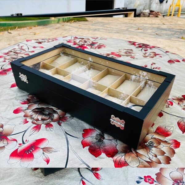 Watch Display Case Box - 12 Slots (Black)
